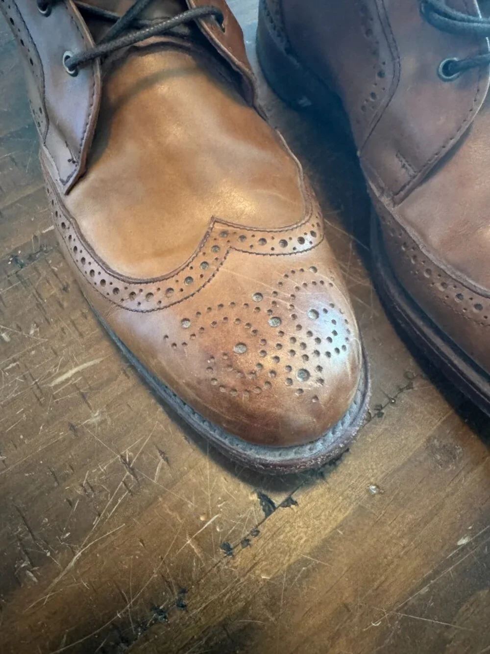 Allen Edmonds Dalton Wingtip Boots Size 10 D